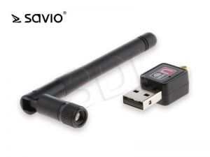 SAVIO KARTA WIFI 802.11/N USB 150MBPS Z ANTENĄ, BLISTER CL-63