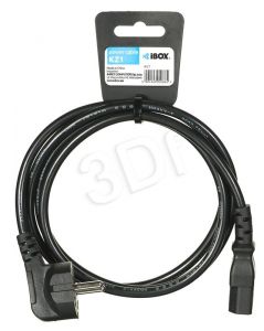 Kabel zasilający I-Box ( Schuko - IEC320 C13 M-F 1,5m czarny )