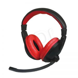 Słuchawki nauszne z mikrofonem Vakoss X-H350HK (Czarno-czerwony)