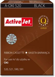 Kaseta barwiąca Activejet A-OKI520 (do drukarki OKI,UNISIS, zamiennik 09002315 czarny)