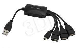 Hub USB ESPERANZA EA114 ( 4x USB 2.0 ; czarny )