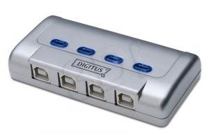Przełącznik KVM DIGITUS DA-70136-1 ( 4x USB 2.0 ; srebrny )