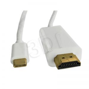 QOLTEC KABEL DISPLAYPORT USB 3.1 TYP C / HDMI A MĘSKI | 4KX2K | 1M