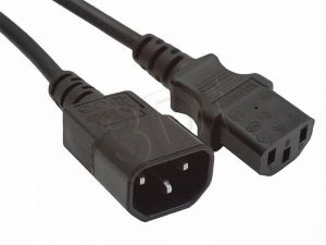 Kabel zasilający Gembird ( C13 - C14 M-F 3m czarny )