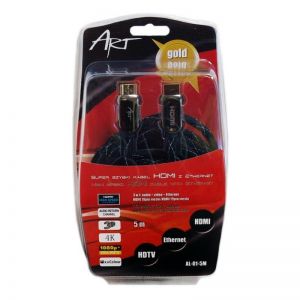 Kabel ART AL-01-5M ( HDMI 1.4 - HDMI 1.4 M-M 5m czarny )