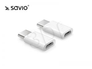 SAVIO ADAPTER MICRO USB (F) - USB 3.1 TYP C (M) AK-30/W