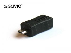 Adapter USB Savio CL-16 mini USB - micro USB M-F