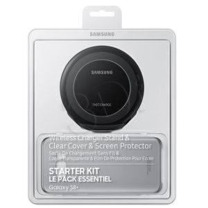 Zestaw Samsung Starter Kit2 do Galaxy S8 Plus Black (ładowarka indukcyjna, kabel micro USB, etui Cle