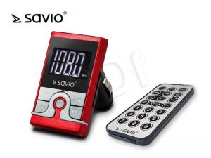 Savio Transmiter FM TR-08 AUX,USB SD czerwony