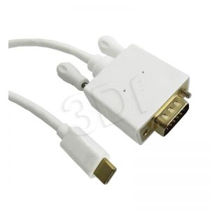 QOLTEC KABEL DISPLAYPORT USB 3.1 TYP C VGA MĘSKI | 1080P | 1M