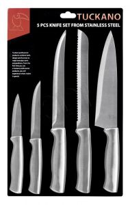 Zestaw noży Tuckano ( nóż do obierania warzyw i owoców nóż szefa kuchni nóż uniwersalny nóż do sieka