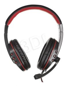 Słuchawki nauszne z mikrofonem ART Nemezis (czarno-czerwony)