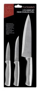 Zestaw noży Tuckano ( nóż uniwersalny nóż szefa kuchni nóż do obierania warzyw i owoców )
