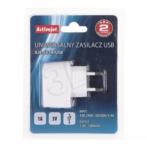 Uniwersalny zasilacz USB AJE-5V1A/USB