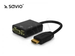 Adapter Video Savio CL-23 HDMI - VGA M-F