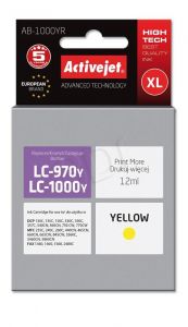 Tusz Activejet AB-1000YR (do drukarki Brother, zamiennik LC1000Y/970Y premium 12ml yellow)