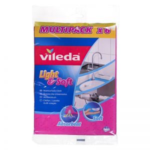Ściereczka VILEDA Light&Soft 6szt ( różowa)