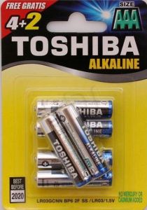 Baterie alkaliczne Toshiba LR03GCNN BP6 2F SS PROMOPACK 4+2
