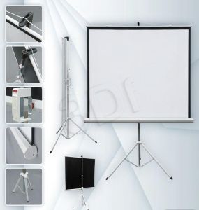 2x3 ekran projekcyjny ECO (na stojaku rozwijany ręcznie 147x147cm)