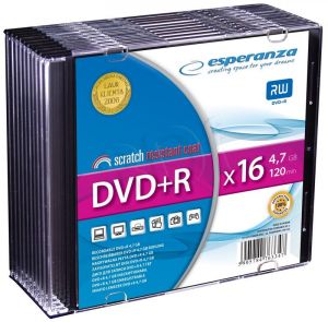 DVD+R Esperanza 1118 4,7GB 16x 10szt. slim