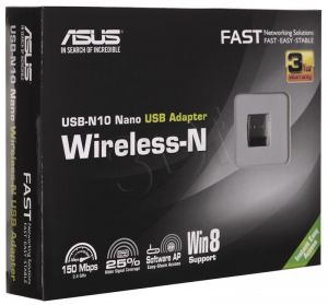 ASUS Karta sieciowa bezprzewodowa USB-N10 nano USB 2.0