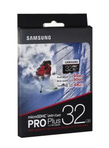Samsung micro SDHC PRO Plus 32GB Class 10,UHS Class U3 + ADAPTER microSD-SD