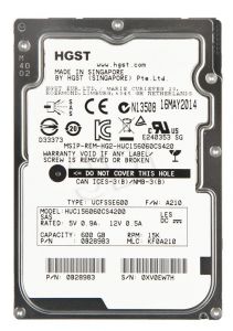 Dysk HDD HGST (Hitachi) Ultrastar C15K600 0B28953 HUC156060CSS200 ( HDD 600GB ; 2.5\" ; SAS ; 128 MB