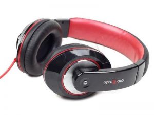 Słuchawki nauszne z mikrofonem Gembird MHS-BOS Boston (czarno-czerwone)