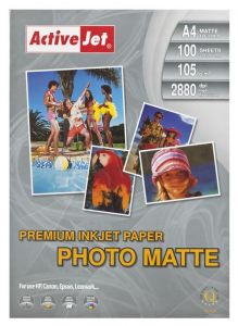 Papier fotograficzny matowy Activejet A4 100szt. 105g/m2 (do drukarek atramentowych)