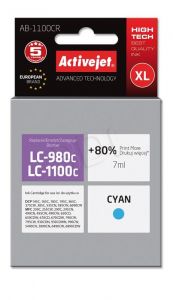 Tusz Activejet AB-1100CR (do drukarki Brother, zamiennik LC1100C/980C premium 7ml cyan)