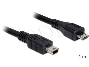 Kabel Delock ( micro USB - mini USB M-M 1m czarny )
