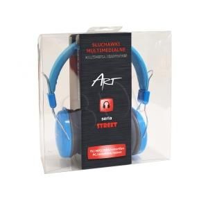 Słuchawki nauszne z mikrofonem ART AP-60MB (niebieski)