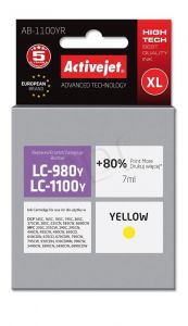 Tusz Activejet AB-1100YR (do drukarki Brother, zamiennik LC1100Y/980Y premium 7ml yellow)