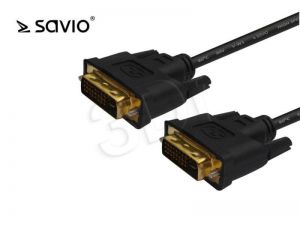 Kabel Savio CL-31 ( DVI - DVI M-M PVC 1,8m czarny )