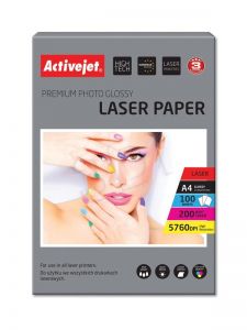 Papier fotograficzny błyszczący Activejet A4 100szt. 200g/m2 (do drukarek laserowych)