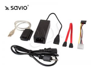 Adapter USB Savio AK-07 USB 2.0 - IDE SATA/ATA M-F