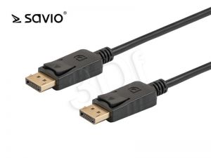 Kabel Savio CL-85 ( DisplayPort - DisplayPort M-M PVC 1,8m czarny )