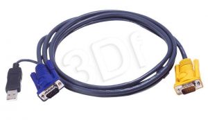 ATEN 2L-5202UP Kabel HD15 - SVGA + mysz + klawUSB  2.0m