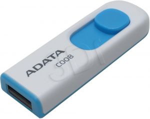 Adata Flashdrive C008  32 GB USB 2.0 biało-niebieski
