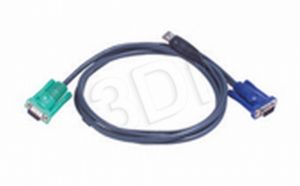 Kabel KVM Aten 2L-5203U ( SVGA, USB typ A - HD15 M-M 3m czarny )