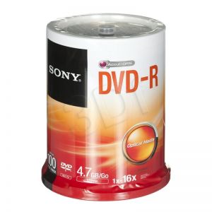DVD-R Sony 100DMR47SP 4,7GB 16x 100szt. cake