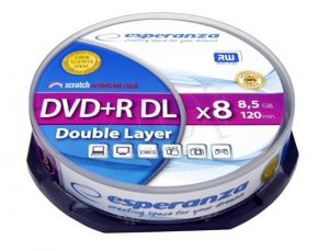 DVD+R ESPERANZA 8.5GB X8 DOUBLE LAYER CAKE 10