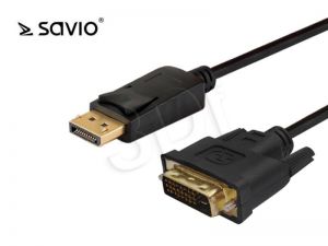 Kabel Savio CL-106 ( DisplayPort - DVI-D M-M 1,8m czarny )