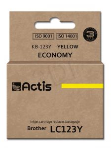 Tusz Actis KB-123Y (do drukarki Brother, zamiennik LC123Y/LC121Y standard 10ml yellow)