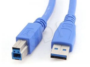 Kabel Gembird ( USB A - USB B 3.0 M-M 0.5m niebieski )