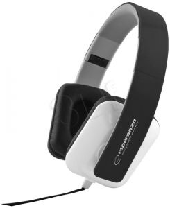 Słuchawki nauszne Esperanza JAZZ EH137K (Biało-czarne)