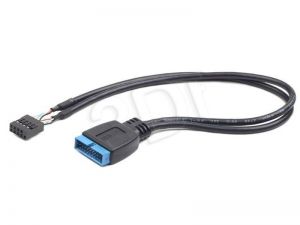 Kabel Gembird ( Pin Header USB 3.0 - USB 2.0 0.3m czarny )