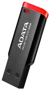 Adata Flashdrive UV140 64GB USB 3.0 czarno-czerwony