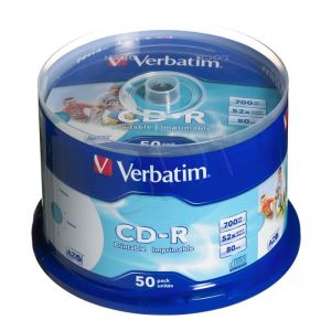 CD-R Verbatim 700MB 52x 50szt. spindle AZO do nadruku