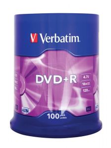 DVD+R Verbatim 4,7GB 16x 100szt. spindle AZO